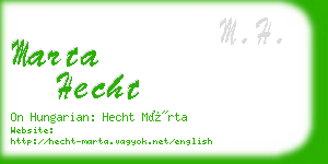 marta hecht business card